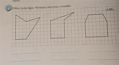 8 Oblicz pola figur Wymiary odczytaj z rysunku prosze o pomoc daję 25