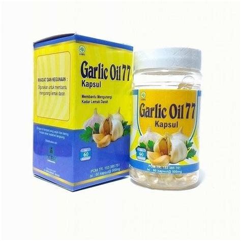 Garlic Oil 77 Kapsul Ekstrak Bawang Putih Isi 60 Lazada Indonesia