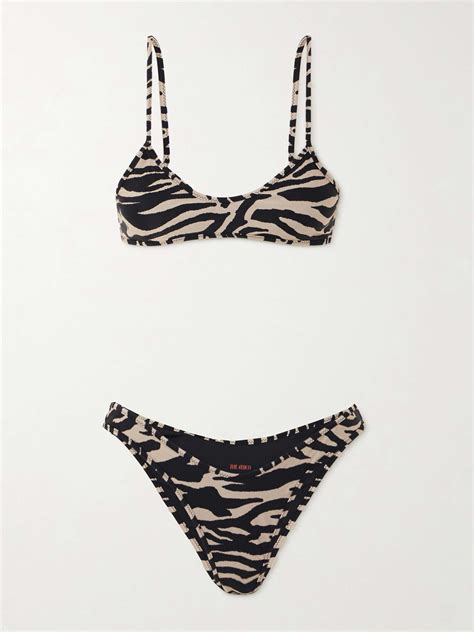 THE ATTICO Zebra Print Bikini NET A PORTER