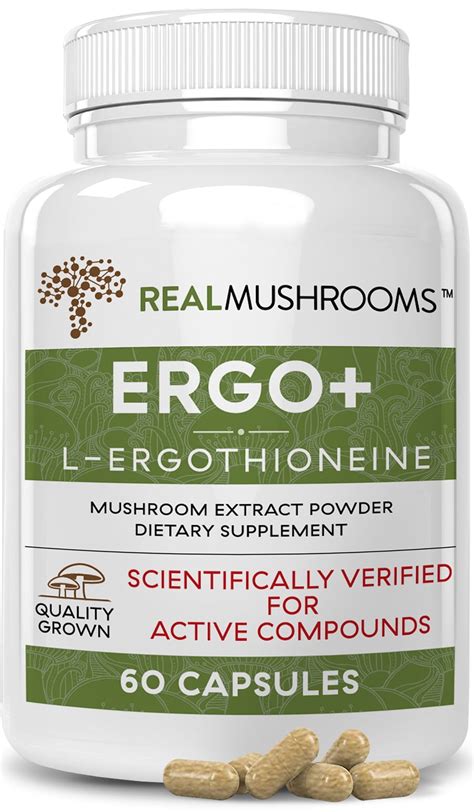 Real Mushrooms Complex Health Blend L Ergothioneine Supplement With