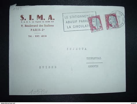 1960 Marianne De Decaris LETTRE Pour La SUISSE TP MARIANNE DE DECARIS