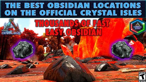 The Best Obsidian Locations In The Crystal Isles Map Youtube