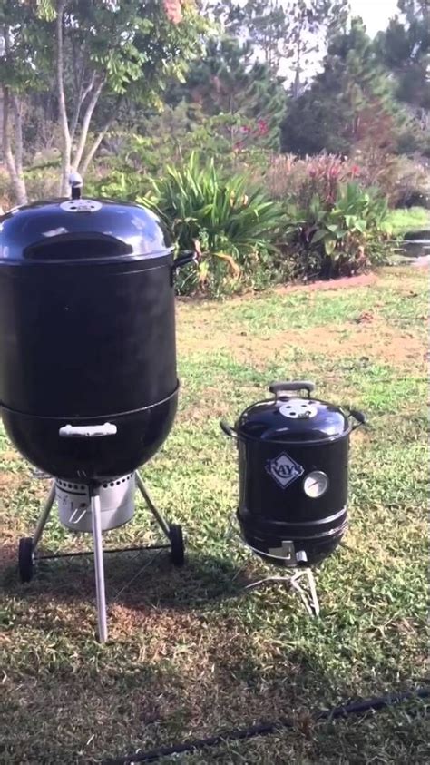 Weber Wsm Kettle And Mini Wsm Smokey Mountain Smoker Smokey Mountains