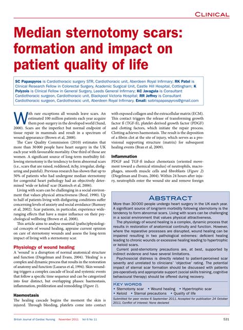 (PDF) Median sternotomy scars: formation and impact on patient quality ...