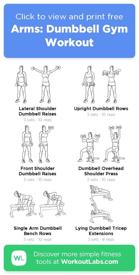 Printable Arm Workouts Printable Templates