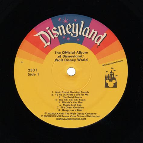 Disneylandrecords The Official Album Of Disneyland Walt