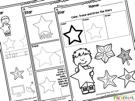 Free Printable Practice Star Shape Worksheet Kiddoworksheets