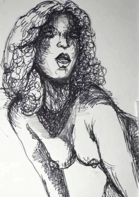 Original Graphic Nude Erotic Drawing Nude Erotic Art A Female Act Pop