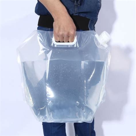 Sport Sac à eau pliable 10l récipient transparent seau de stockage d