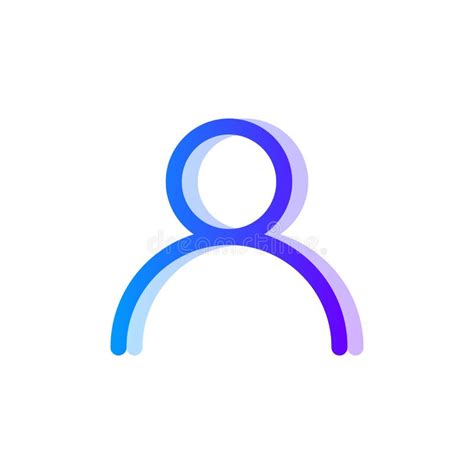 User Blue Purple Gradient Icon Stock Illustration Illustration Of
