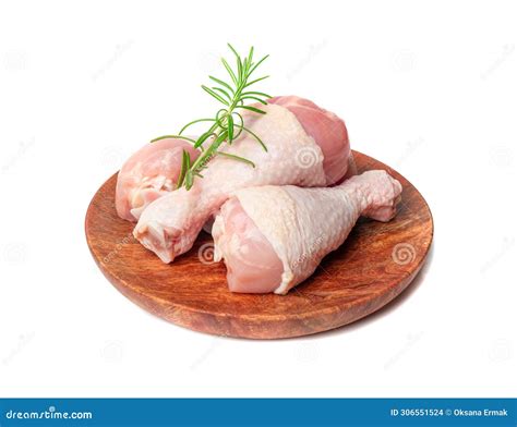 Raw Chicken Drumsticks Isolated Uncooked Poultry Legs Fresh Hen Meat