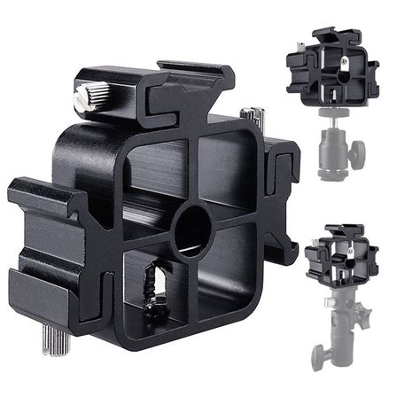 Triple Camera Flash Speedlite Mount Holder Cold Shoe Mount Flash Stand Bracket Adjustable Hot
