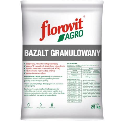 MĄCZKA BAZALTOWA BAZALT GRANULOWANY FLOROVIT 25KG 13015857738 Allegro pl