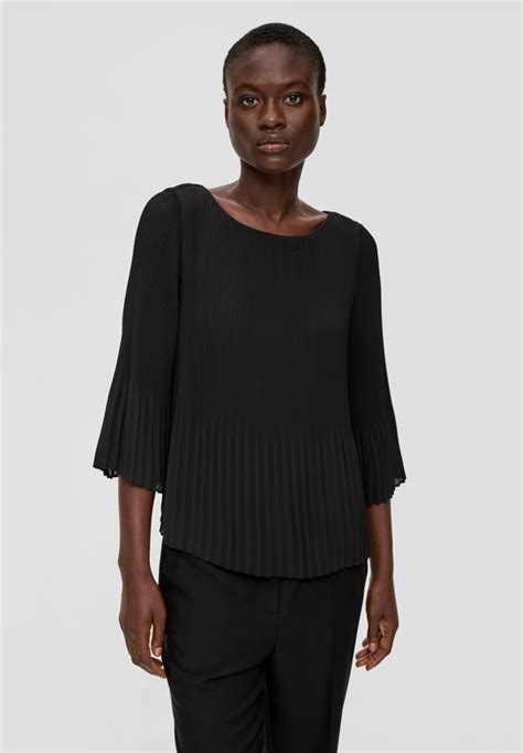 Esprit MIT BOGENKANTE - Blůza - black/černá - Zalando.cz