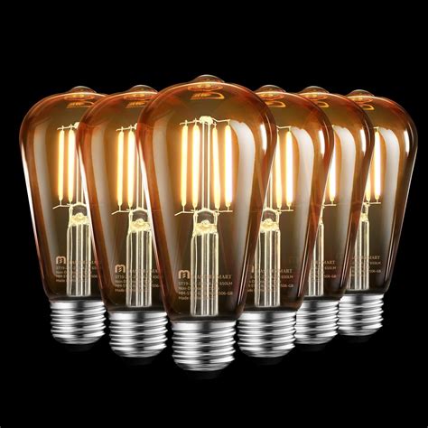 MASTERY MART E27 Vintage Light Bulbs Non Dimmable 2500K Warm White 6