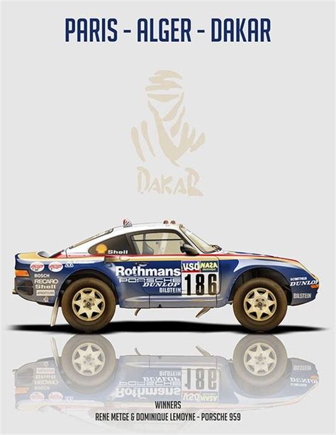 Seltener Raceprint Paris Alger Dakar Rothmans Porsche Catawiki