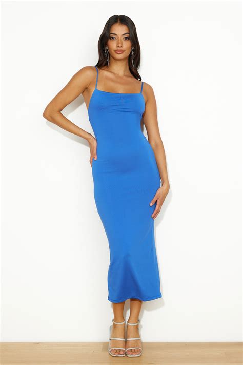 Twist For Me Maxi Dress Blue Hello Molly