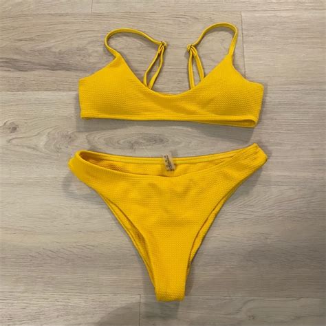 Zaful Swim Zaful Yellow Bikini Poshmark