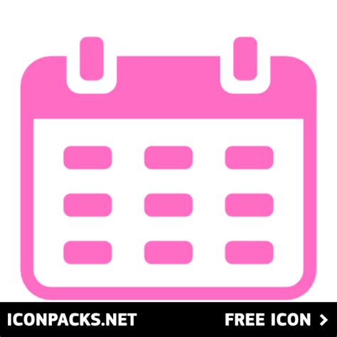 Free Pink Calendar SVG, PNG Icon, Symbol. Download Image.