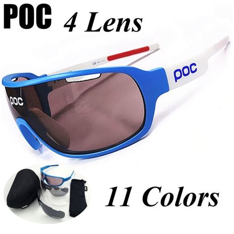 Poc 2018 New 4 Lens Polarized Cycling Eyewear Men Women Sports