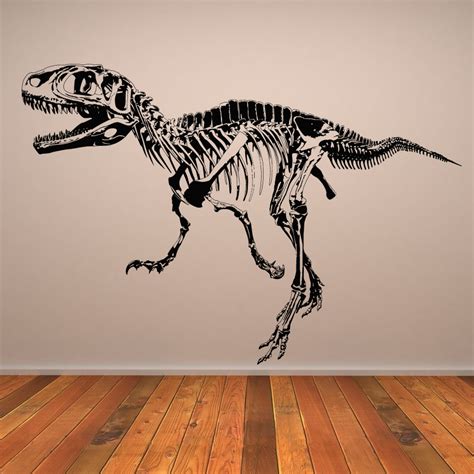 T Rex Skeleton Dinosaurs Wall Art Sticker Wall Decal Transfers