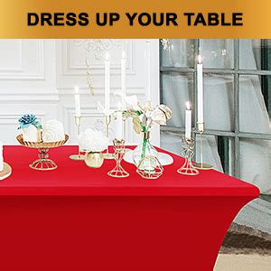 Utopia Kitchen 2 Pack 6 Ft Stretchable Tablecloth Tight Fit