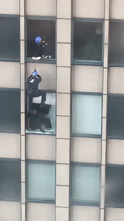 nypd scales building   standoff  attempted jumper