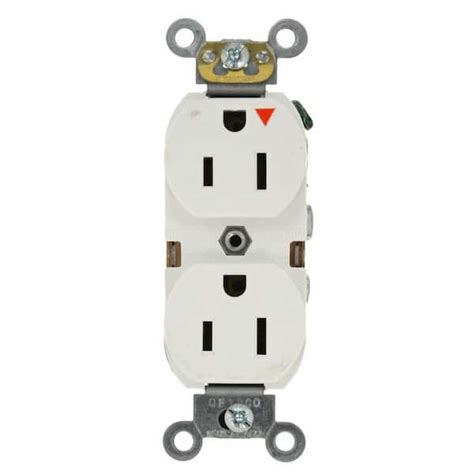 Leviton 15 Amp Industrial Grade Heavy Duty Islolated Ground Duplex Outlet White 5262 Igw The