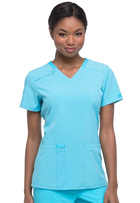 Dickies Dickies Eds Essentials V Neck Womens Scrubs Top Dk615 Xl Turquoise