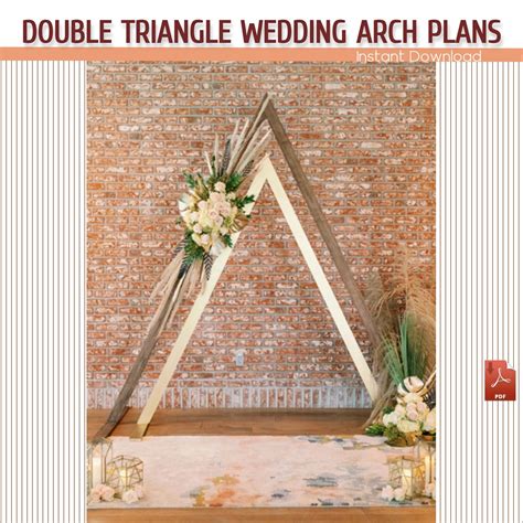 Double Triangle Wedding Arch Plans DIY Double Wedding Arbor Etsy UK