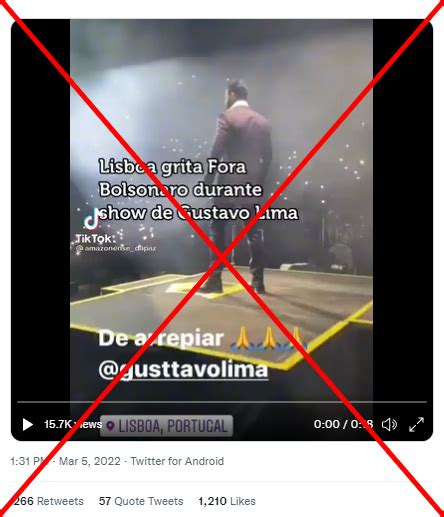 Afp Checamos On Twitter Este V Deo Mostra O Cantor Gusttavo Lima