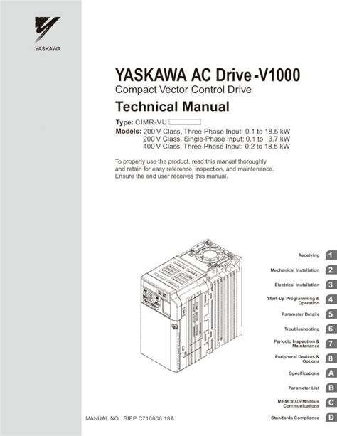 PDF Yaskawa Ac Drive V1000 DOKUMEN TIPS