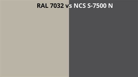 Ral 7032 Vs Ncs S 7500 N Ral Colour Chart Uk