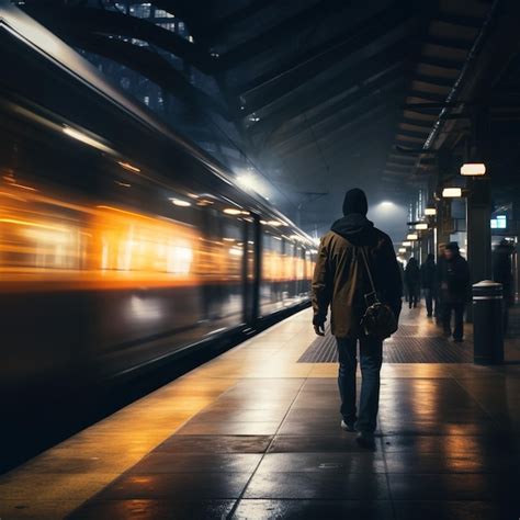 Premium Photo Man In A Hurry