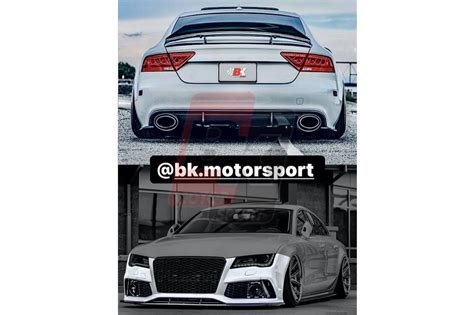 BKM Front Bumper Kit With Rear Diffuser RS Style Glossy Black Fits