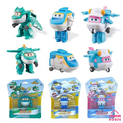 Super Wings Season 6 Mini Transformer TINO TONY LIME Robot Toy Shopee