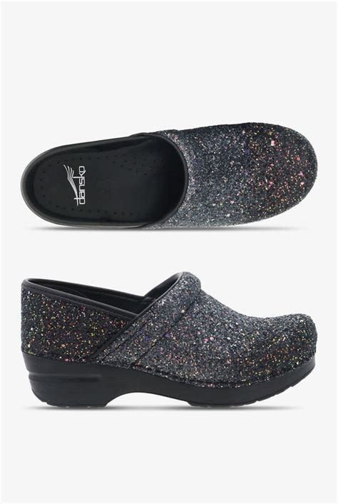 Dansko Professional Glitter Leather Clogs Nursing Clogs