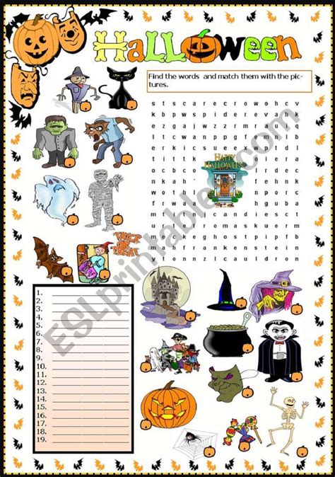 Halloween Esl Worksheet By Vanda51