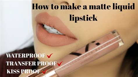 How To Make A Waterproof Transfer Proof Matte Liquid Lipstick Youtube