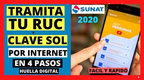 COMO SACAR RUC Y CLAVE SOL POR INTERNET TRAMITA TU RUC PERSONA