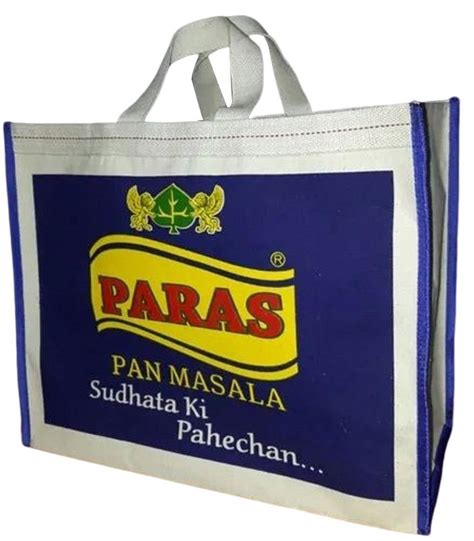 White Blue And Yellow 20kg Printed Promotional Canvas Bag At Rs 42