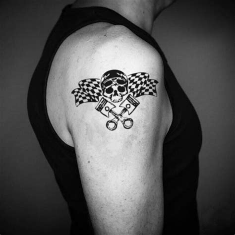 Outlaw Biker Temporary Tattoo Sticker - OhMyTat