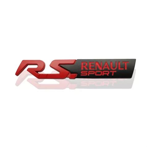 LOGO RENAULT SPORT Rouge Mégane Clio RS Twingo Emblème Insigne Metal