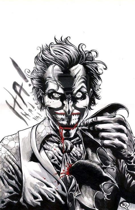 Batman Joker Art Black And White Clipart