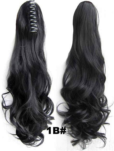 Brazilian Paardenstaart Ponytail Extensions Wavy Zwart 1B Bol