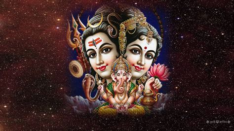 Lord Ganesha Shiva And Parvati Hd Pics 19201080