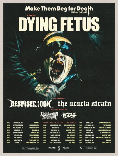 Dying Fetus Tour 2024 Jade Rianon