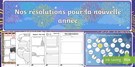 Pack de ressources Les résolutions pour la nouvelle année