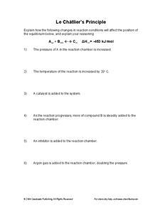 worksheet le chatelier's principle answers