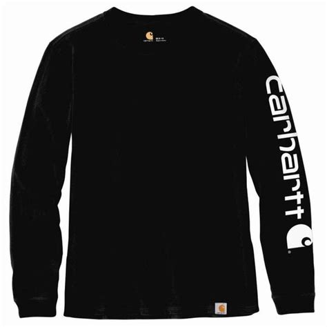 Carhartt Women's Workwear Long Sleeve Logo T-Shirt, Black 001, 2X ...